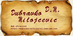 Dubravko Milojčević vizit kartica